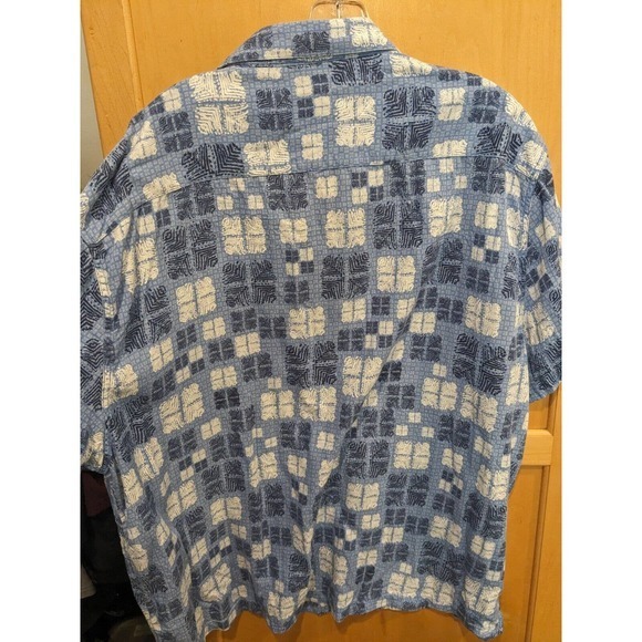 Nat Nast Shirt Mens Medium Off White Button Down Silk blend Originals logo - Picture 2 of 4
